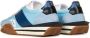 Tom Ford Blauwe sneakers met leren details Blue Heren - Thumbnail 3