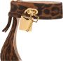 Tom Ford Bruin whisky lederen hangslot sandalen - Thumbnail 2