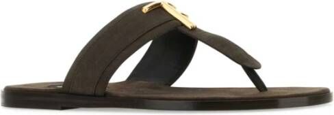 Tom Ford Bruin Leren Sandalen Ss24 Brown Heren