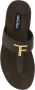 Tom Ford Bruine Leren Sandalen Stijlvolle Herenschoenen Brown Heren - Thumbnail 3