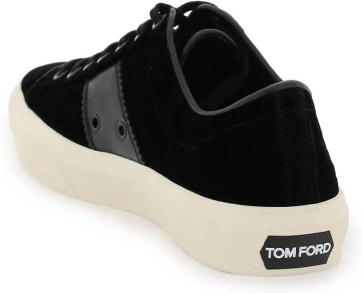 Tom Ford Croco Velvet Sneakers Black Heren