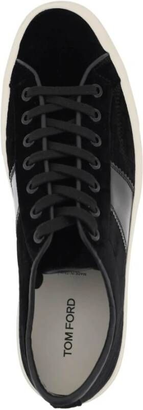 Tom Ford Croco Velvet Sneakers Black Heren