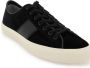 Tom Ford Cambridge Velvet Sneakers Zwart Creme Black Heren - Thumbnail 4
