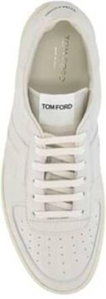 Tom Ford Geperforeerde leren logo sneakers