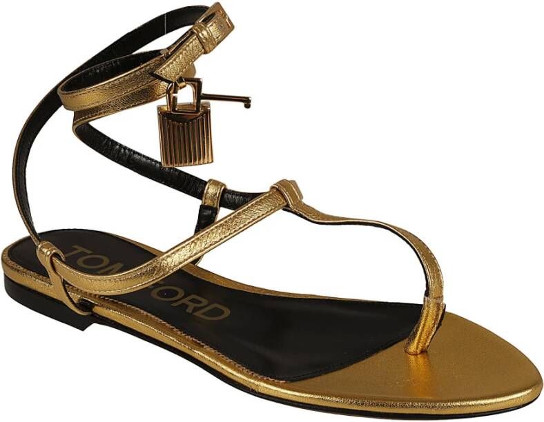Tom Ford Gouden Sandalen voor Vrouwen Beige Dames