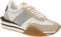 Tom Ford Witte Sneakers Ronde Neus Geborduurd Logo Multicolor Heren - Thumbnail 2