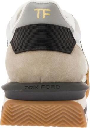 Tom Ford Grijze Lage Top Veterschoenen Multicolor Heren