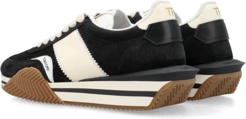 Tom Ford James Sneakers Zwart + Crème Ss24 Black Heren