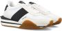 Tom Ford Leren lage sneakers met contrasterende inzetstukken Multicolor Heren - Thumbnail 2