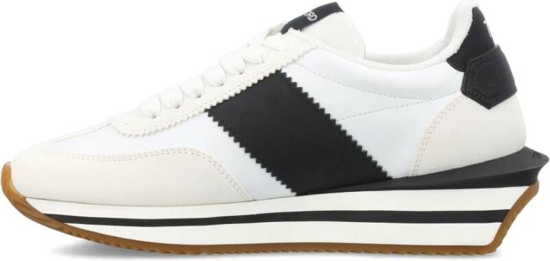 Tom Ford Leren lage sneakers met contrasterende inzetstukken Multicolor Heren - Foto 3
