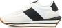 Tom Ford Leren lage sneakers met contrasterende inzetstukken Multicolor Heren - Thumbnail 3