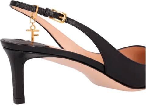 Tom Ford Logo Charm Slingback Pumps
