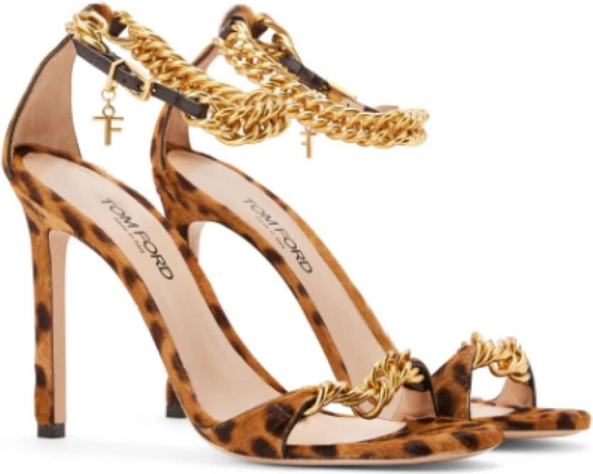 Tom Ford Luipaardprint Sandaal met Hak