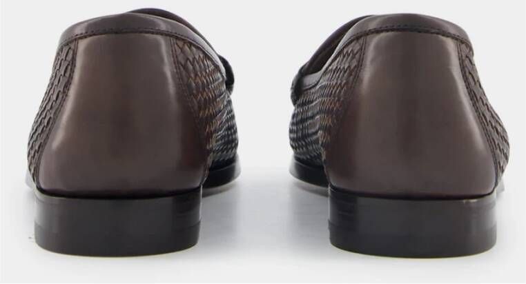Tom Ford Luxe geweven leren loafers bruin
