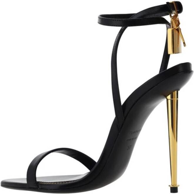 Tom Ford Metallic Stiletto Sandalen met Enkelband