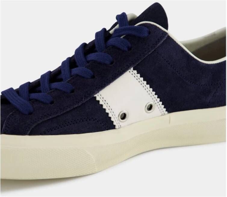 Tom Ford Midnight Blue Suede Sneaker