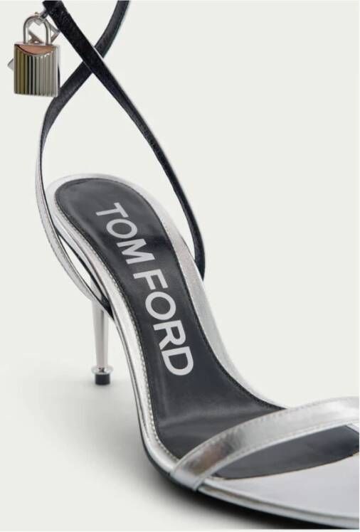 Tom Ford Padlock Pointy Naked 85mm Leren Sandalen