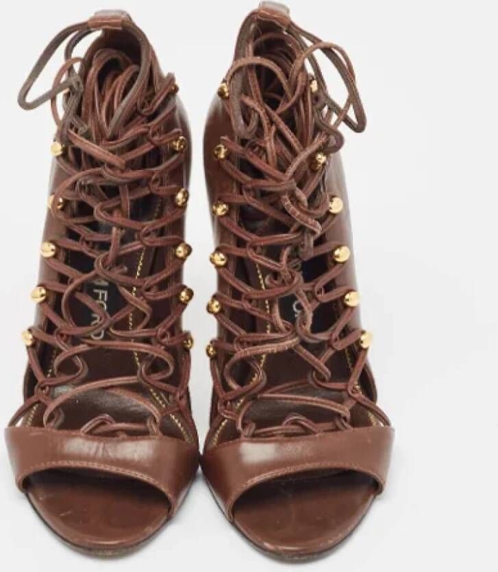 Tom Ford Pre-owned Leather boots Brown Dames