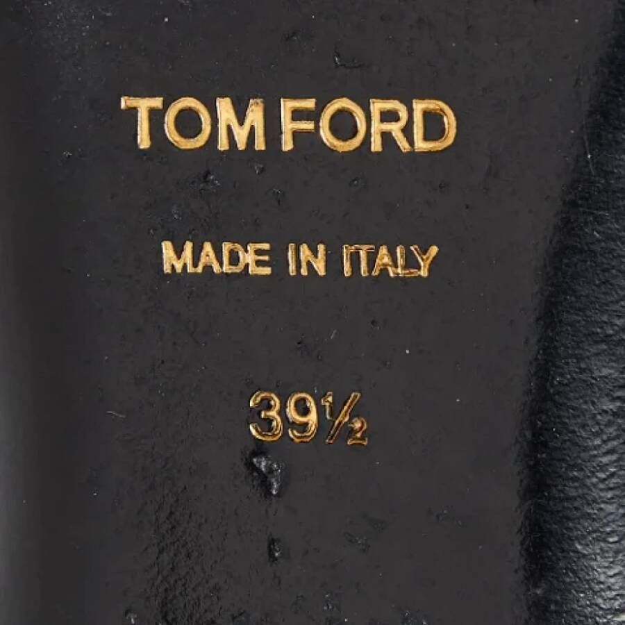 Tom Ford Pre-owned Leather flats Black Dames