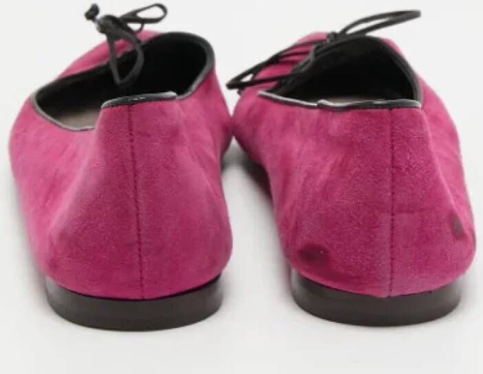 Tom Ford Pre-owned Leather flats Purple Dames