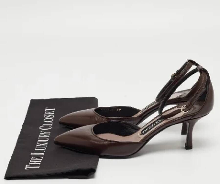 Tom Ford Pre-owned Leather heels Brown Dames