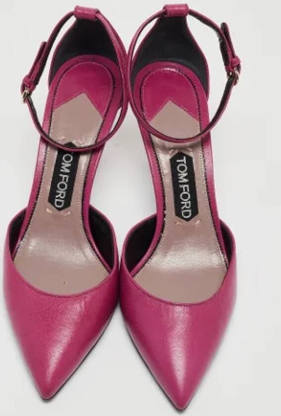Tom Ford Pre-owned Leather heels Purple Dames