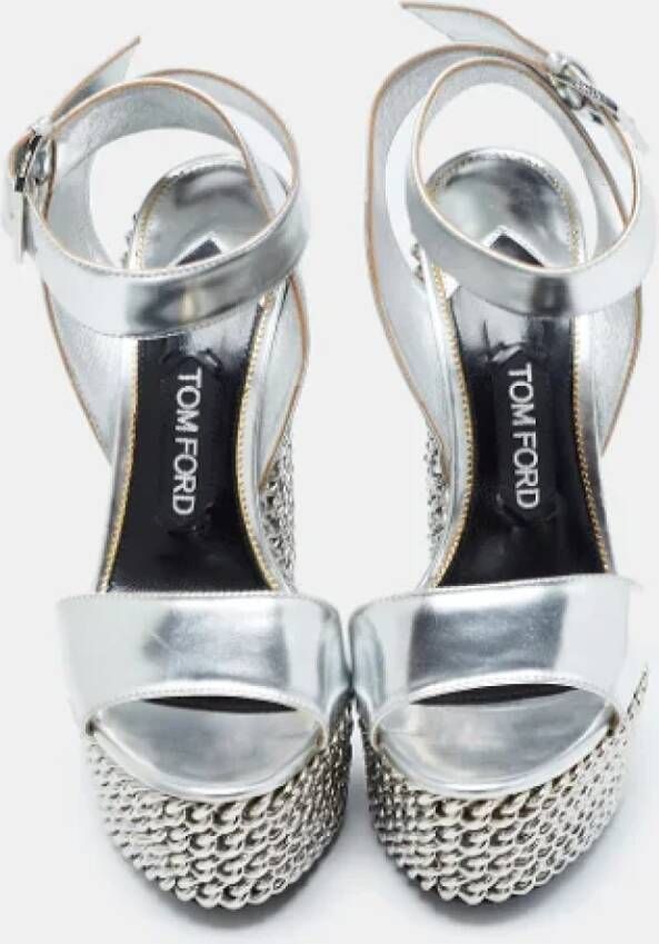 Tom Ford Pre-owned Leather sandals Gray Dames