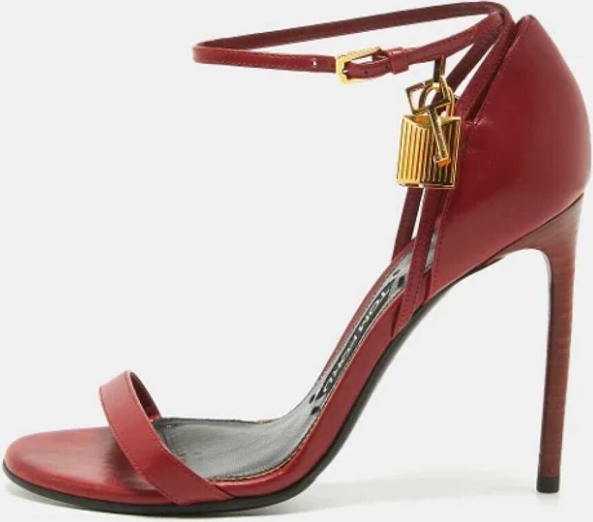 Tom Ford Pre-owned Leather sandals Red Dames