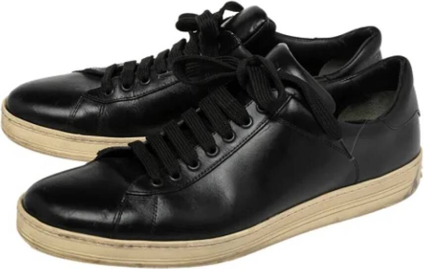 Tom Ford Pre-owned Leather sneakers Black Dames