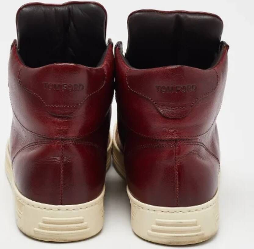 Tom Ford Pre-owned Leather sneakers Red Dames