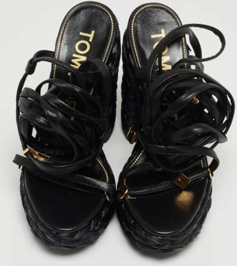 Tom Ford Pre-owned Raffia sandals Black Dames