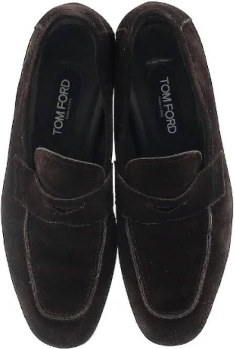 Tom Ford Pre-owned Suede flats Brown Dames