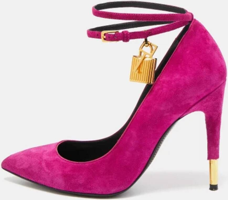Tom Ford Pre-owned Suede heels Purple Dames
