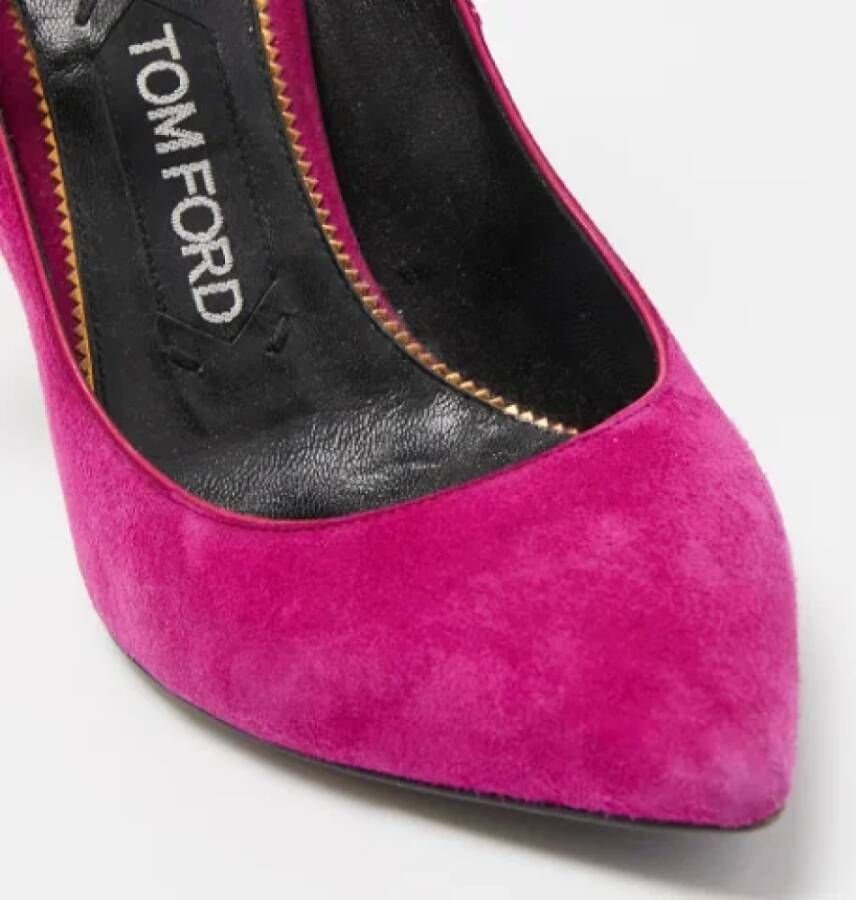 Tom Ford Pre-owned Suede heels Purple Dames