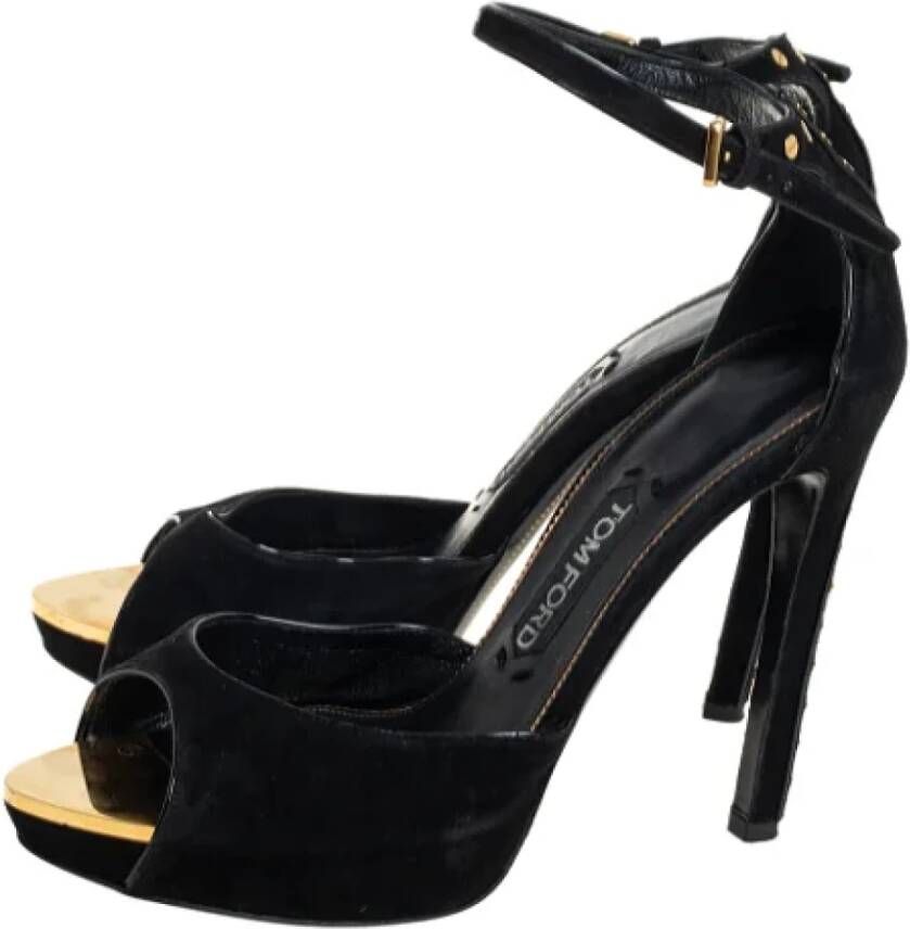 Tom Ford Pre-owned Suede sandals Black Dames