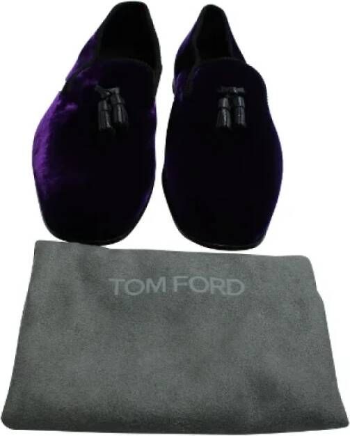 Tom Ford Pre-owned Velvet flats Purple Heren