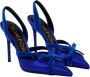 Tom Ford Blauwe Satijnen Velvet Strik Slingback Pump Blue Dames - Thumbnail 2