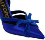 Tom Ford Blauwe Satijnen Velvet Strik Slingback Pump Blue Dames - Thumbnail 4