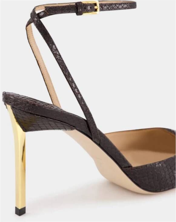 Tom Ford Python Glossy Slingback Pumps