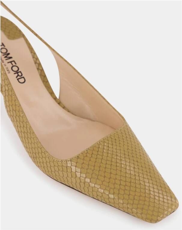 Tom Ford Python Glossy Slingback Pumps