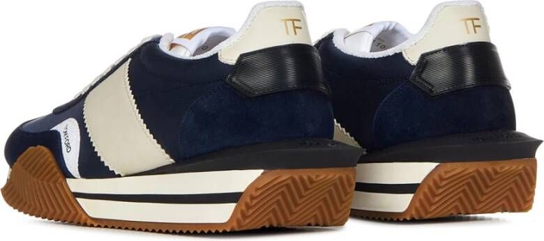 Tom Ford Middernachtblauwe Sneakers voor Heren Blauw Heren