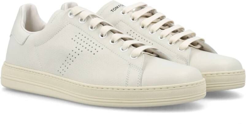 Tom Ford Warwick Witte Butter Sneakers Wit Heren