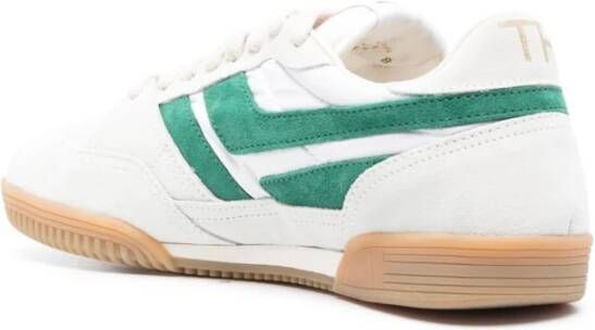 Tom Ford Witte Groene Amber Lage Top Sneakers Wit Heren