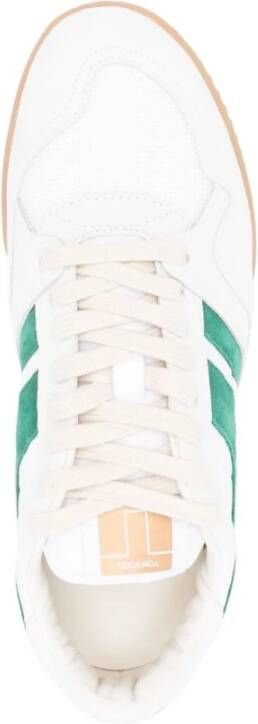 Tom Ford Witte Groene Amber Lage Top Sneakers Wit Heren