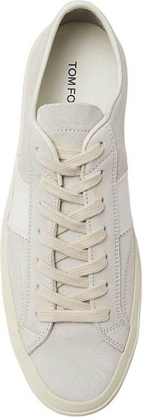 Tom Ford Ivoren suede cambridge sneakers Wit Heren