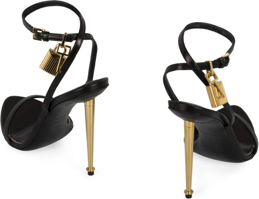 Tom Ford Stiletto Hakken Leren Sandalen