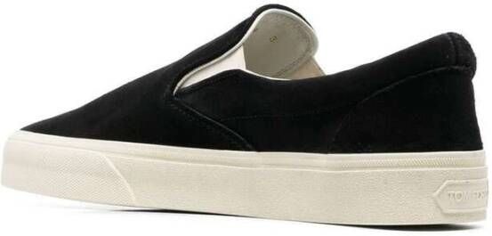 Tom Ford Suede Slip-On Sneakers Black Heren