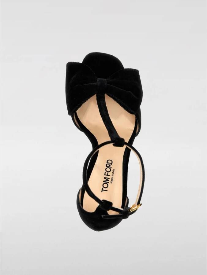 Tom Ford Velvet Bow Sandalen met Hak