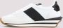 Tom Ford Leren lage sneakers met contrasterende inzetstukken Multicolor Heren - Thumbnail 4