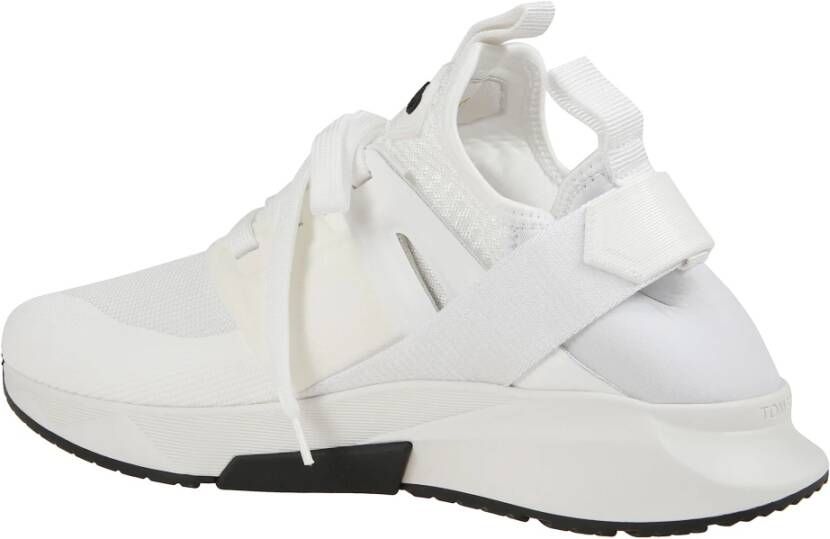 Tom Ford Witte lage top elastische sneakers